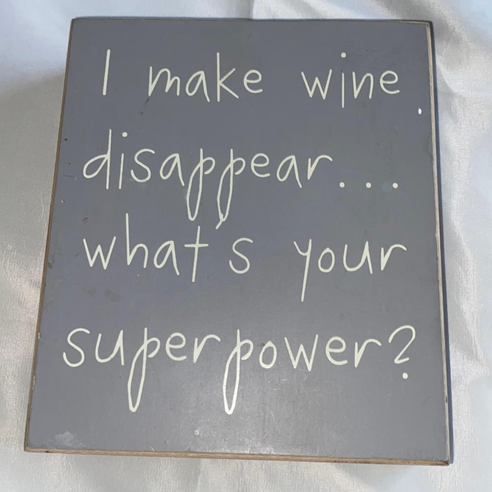 Collins Fresh & Original wall decor I make wine disappear what’s your superpower